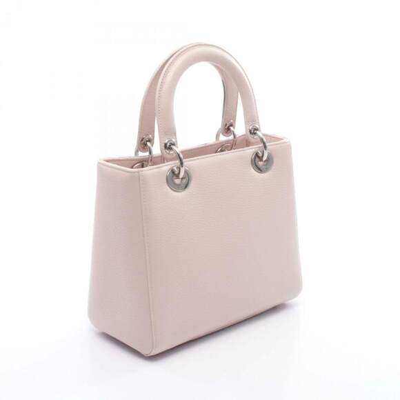 Christian Dior Dior Lady handbag, leather, women's, pink and gray. - Picture 2 of 9